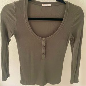 Green marine layer long sleeve